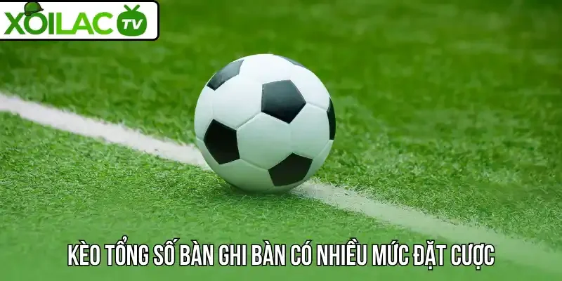 Kèo tổng số bàn ghi bàn có nhiều mức đặt cược