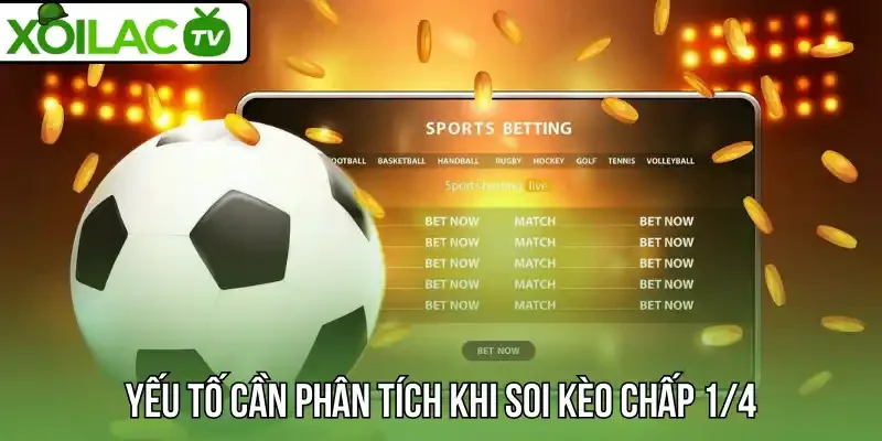 Yếu tố cần phân tích khi soi kèo chấp 1/4